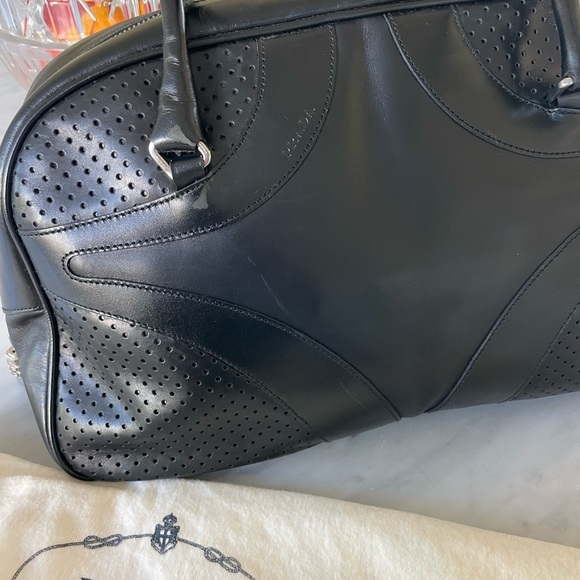 🌿authentic Prada vitello drive bowler bag w cards and duster black - Picture 7 of 11